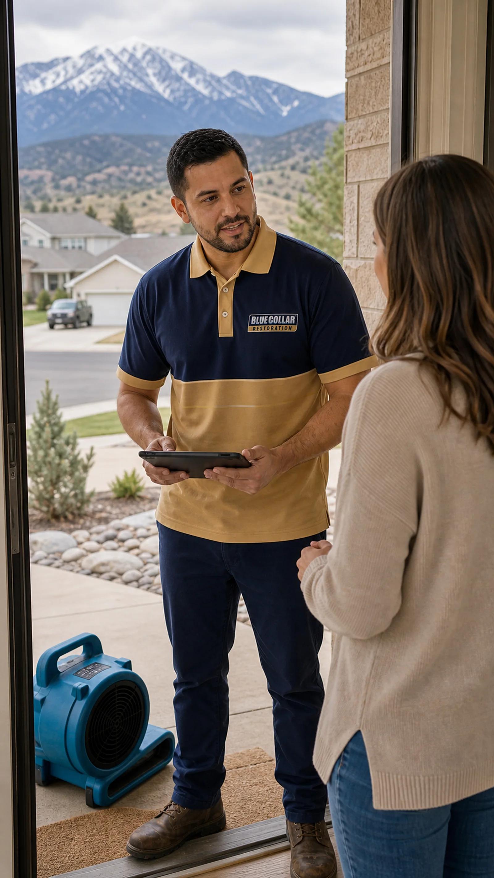 Blue Collar restoration crew serving Colorado Springs CO homes.