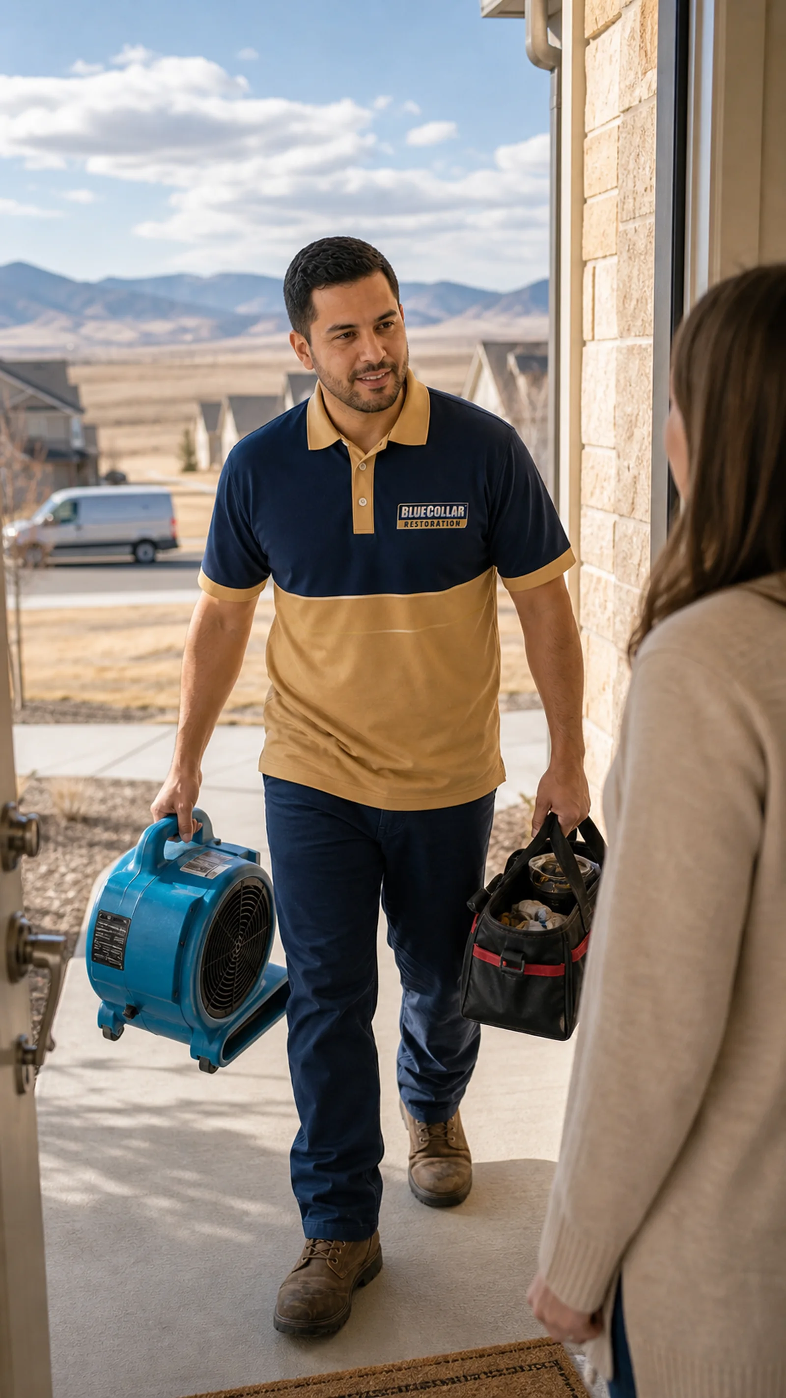 Blue Collar restoration service for Falcon and Peyton CO storm and water damage calls.